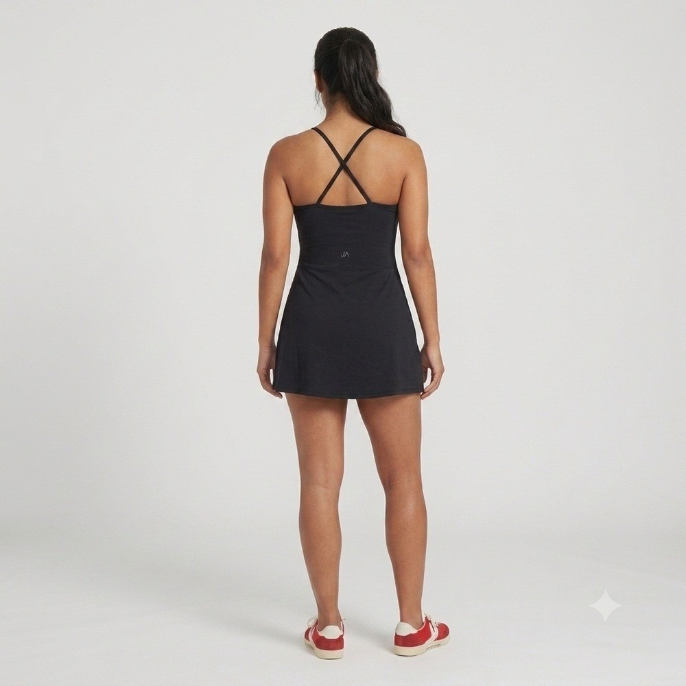 JoyLab Active Dress Womens M Black Built-in Bra Shorts Adjustable Straps *NEW* - Picture 2 of 8